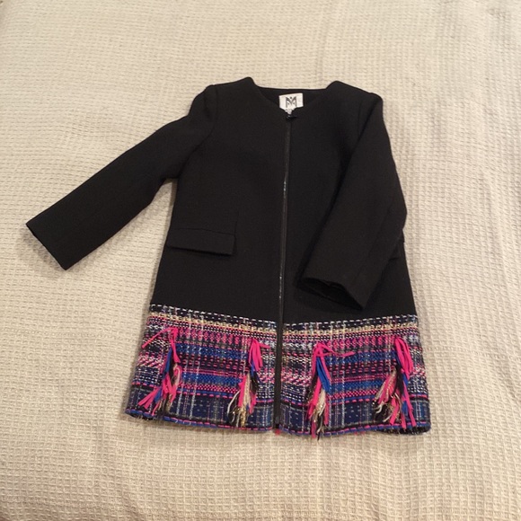 Milly Minis Designer Coat Size 6 Wool with Satin Lining - Picture 2 of 12